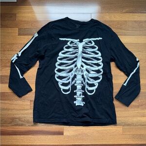 Place Black Skeleton Crew Neck Shirt